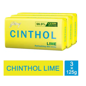 Cinthol Lime Refreshing Deo Soap 125 g (Pack of 3)