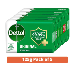 Dettol Original Bathing Soap Bar (5 x 125 g)