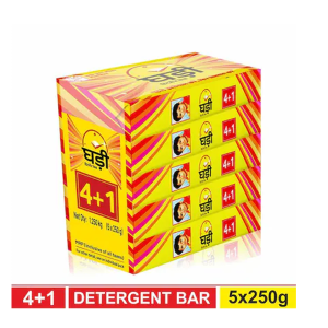 Ghadi Detergent Bar 250 g (Buy 4 get 1 free)