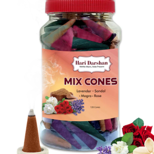 Hari Darshan Mix Cones Lavender, Sandal, Mogra, Rose-120 cones