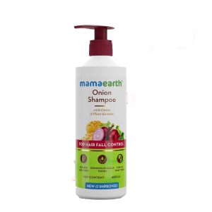 MamaEarth Shampoo for Hair Growth & Hair Fall Control, with Onion Oil & Plant Keratin (400 ml)